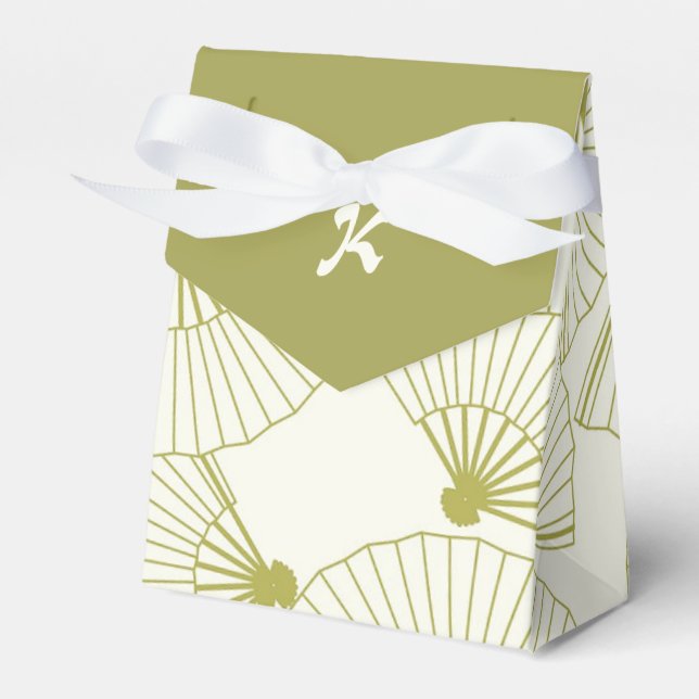 Japanese Folded Fan Favor Box (Front Side)