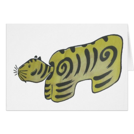 Japanese Folk Art Tiger Cards (Front Horizontal)