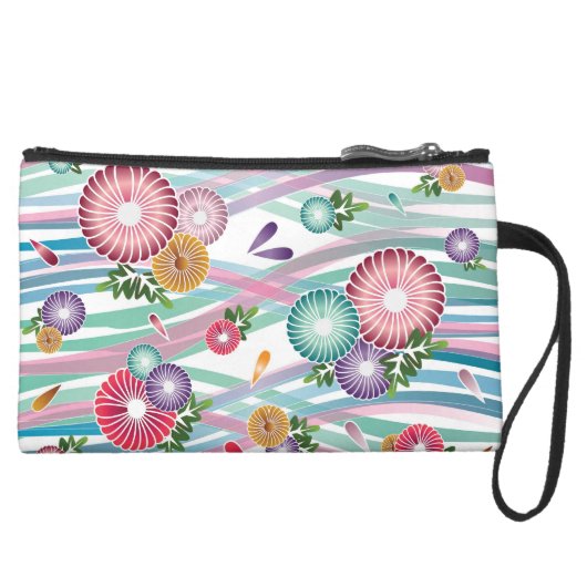 Japanese Folk Pattern Wristlet (Front)