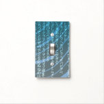 Japanese Fonts on Blue Background Light Switch Cover