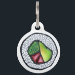 Japanese Food California Roll Sushi Cali Foodie Pet ID Tag<br><div class="desc">Pet tag features an original marker illustration of a delicious Japanese food California sushi roll. Simply personalize with your pet's name and your contact information for a one-of-a-kind dog or cat tag! Don't see what you're looking for? Need help with customization? Contact Rebecca to have something designed just for you....</div>