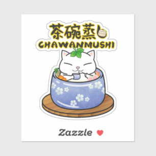 Japanese Food Chawanmushi Cat Sticker