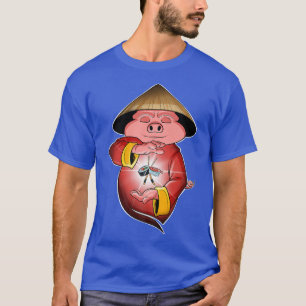 Japanese Food I Maki Lover I Asian Sushi Pig Premi T-Shirt