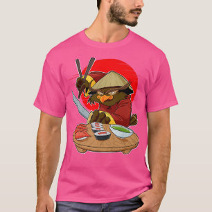 Japanese Food I Maki Lover I Samurai Sushi Owl T-Shirt