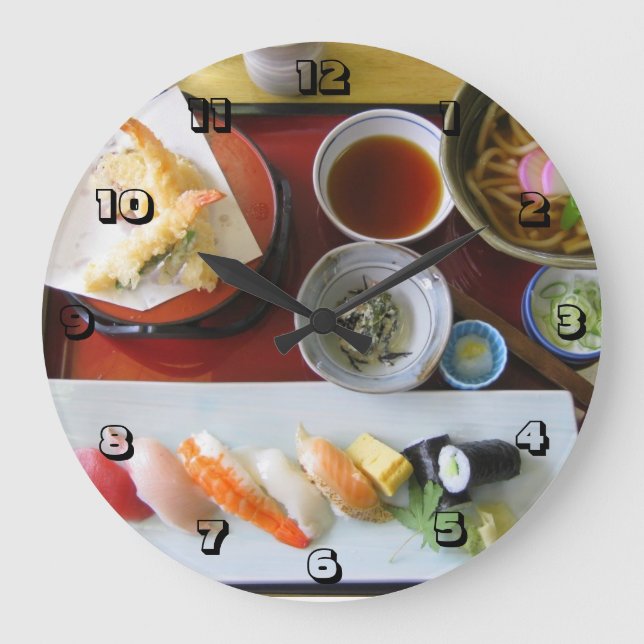 Japanese Food Large Clock (Front)