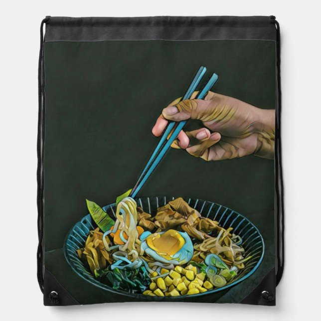 Japanese Food Lovers Drawstring Bag (Front)