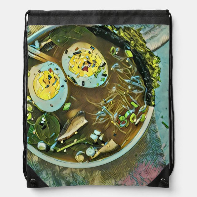 Japanese Food Lovers Drawstring Bag (Front)