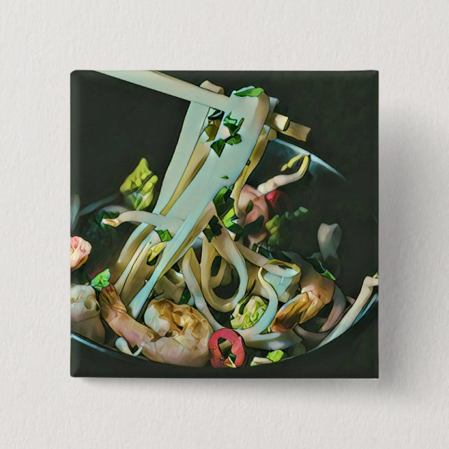 Japanese Food Lovers Gift Button (Front)