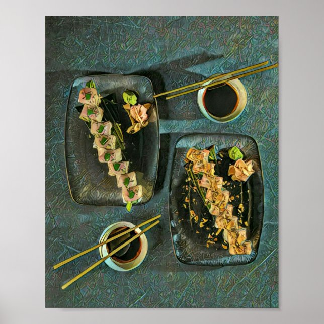 Japanese Food Lovers Gift Poster (Front)