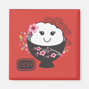 Japanese Food Rice Bowl Kawaii Magnet