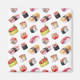 Japanese food sushi and nigiri magnet