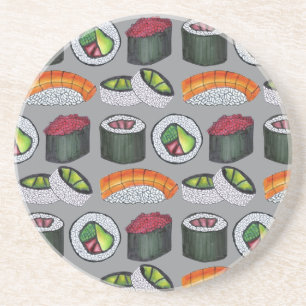 Japanese Food Sushi California Tuna Roll Nigiri Drink Coaster