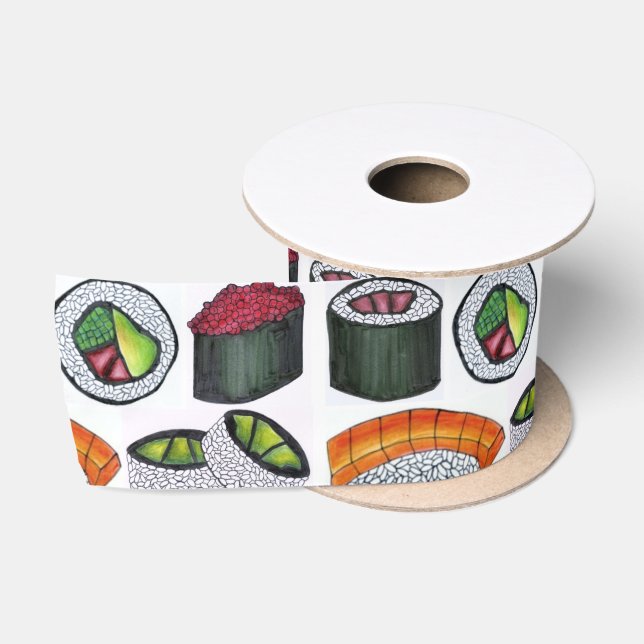 Japanese Food Sushi California Tuna Rolls Ribbon (Spool)