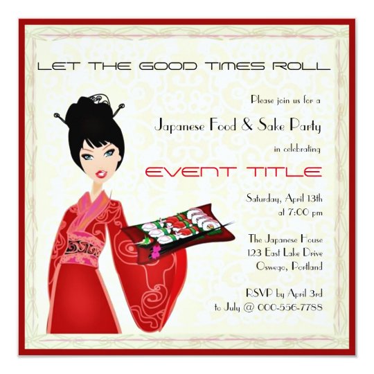 Japanese Party Invitations 9