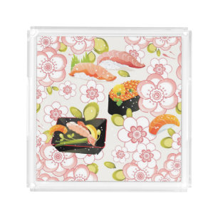 Japanese Food: Sushi Pattern 2 Acrylic Tray