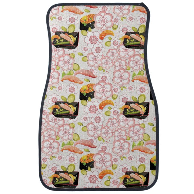 Japanese Food: Sushi Pattern 2 Car Mat (Front)