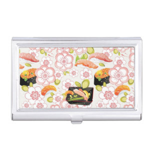 Japanese Food: Sushi Pattern 2 Case For Business Cards