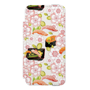 Japanese Food: Sushi Pattern 2 Wallet Case For iPhone SE/5/5s