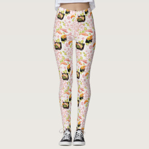 Japanese Food: Sushi Pattern 2 Leggings