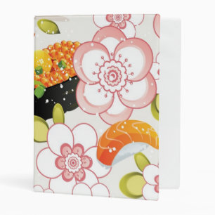 Japanese Food: Sushi Pattern 2 Mini Binder