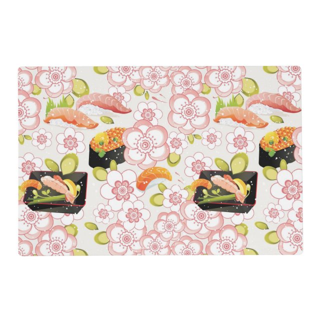 Japanese Food: Sushi Pattern 2 Placemat (Front)