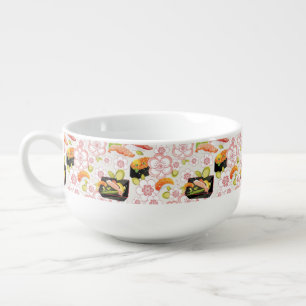 Japanese Food: Sushi Pattern 2 Soup Mug