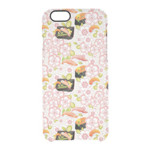 Japanese Food: Sushi Pattern 2 Clear iPhone 6/6S Case