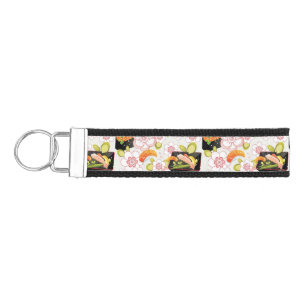 Japanese Food: Sushi Pattern 2 Wrist Keychain