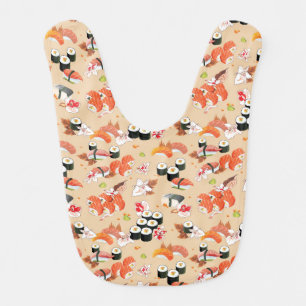 Japanese Food: Sushi Pattern 3 Baby Bib