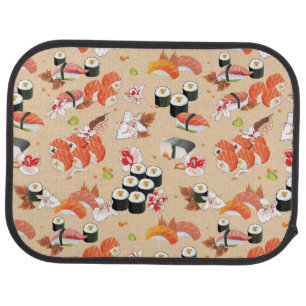 Japanese Food: Sushi Pattern 3 Car Floor Mat