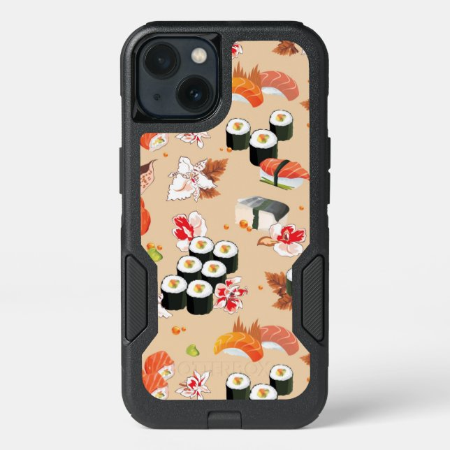 Japanese Food: Sushi Pattern 3 Otterbox iPhone Case (Back)