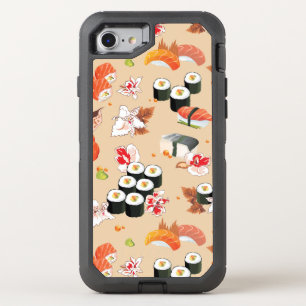 Japanese Food: Sushi Pattern 3 OtterBox Defender iPhone SE/8/7 Case