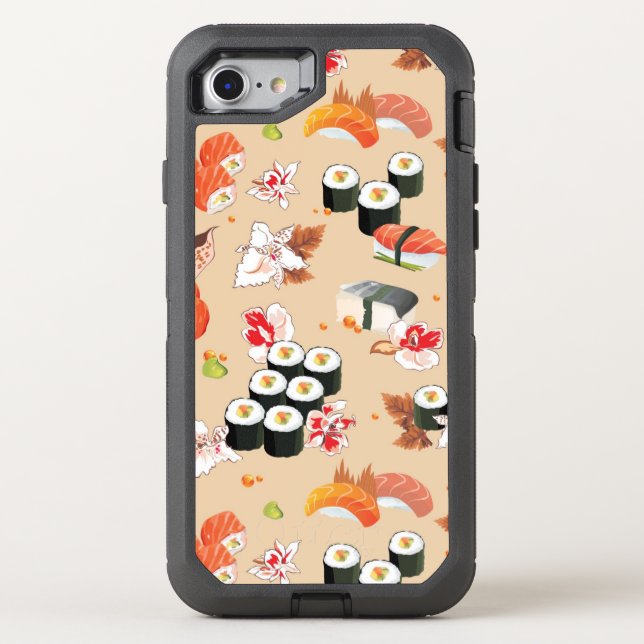 Japanese Food: Sushi Pattern 3 Otterbox iPhone Case (Back)