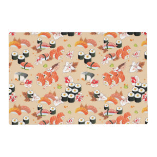 Japanese Food: Sushi Pattern 3 Placemat