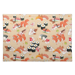 Japanese Food: Sushi Pattern 3 Placemat