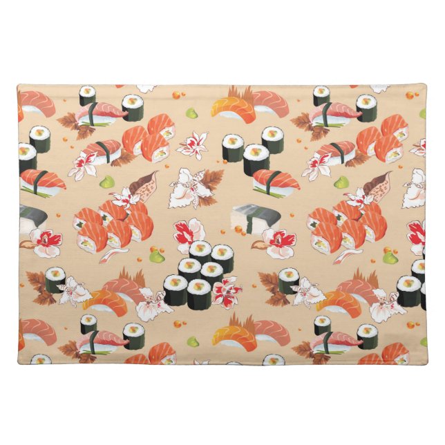 Japanese Food: Sushi Pattern 3 Placemat (Front)
