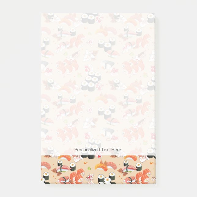 Japanese Food: Sushi Pattern 3 Post-it Notes (Front)