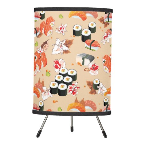 Japanese Food Sushi Pattern 3 Tripod Lamp