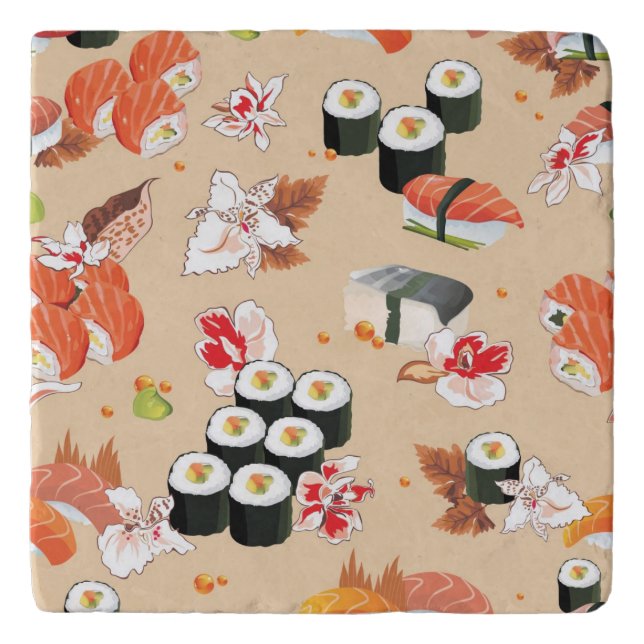 Japanese Food: Sushi Pattern 3 Trivet (Front)