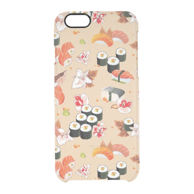 Japanese Food: Sushi Pattern 3 Uncommon iPhone Case (Back)