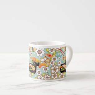 Japanese Food: Sushi Pattern 4 Espresso Cup