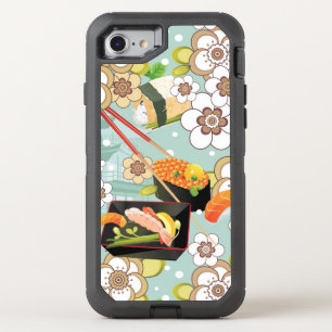 Japanese Food: Sushi Pattern 4 OtterBox Defender iPhone SE/8/7 Case