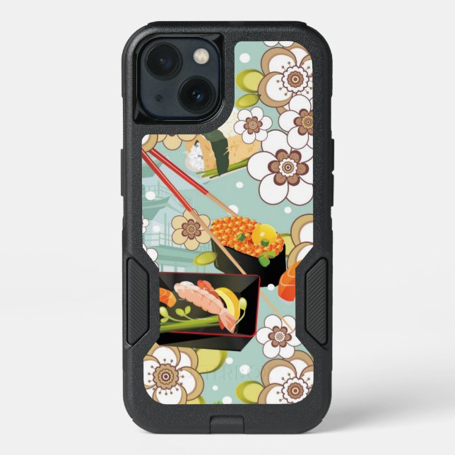 Japanese Food: Sushi Pattern 4 Otterbox iPhone Case (Back)