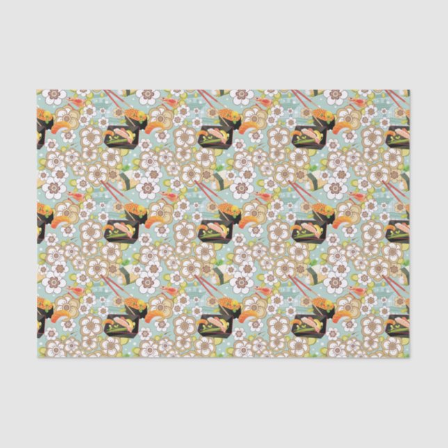 Japanese Food: Sushi Pattern 4 Tissue Paper (Front)