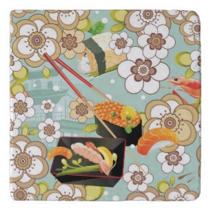 Japanese Food: Sushi Pattern 4 Trivet