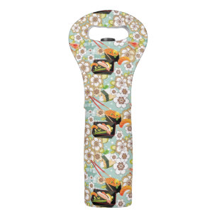 Japanese Food: Sushi Pattern 4 Wine Bag