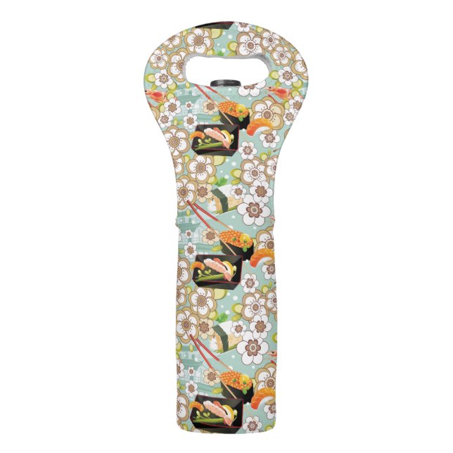 Japanese Food: Sushi Pattern 4 Wine Bag (Front)