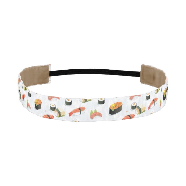 Japanese Food: Sushi Pattern Athletic Headband (Front)