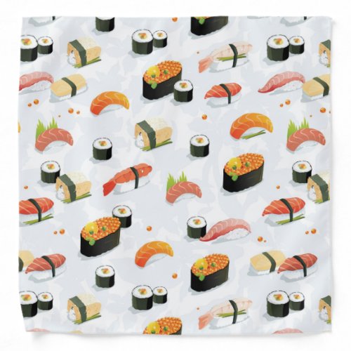 Japanese Food Sushi Pattern Bandana