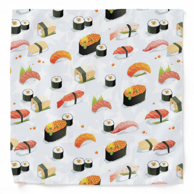 Japanese Food: Sushi Pattern Bandana (Front)